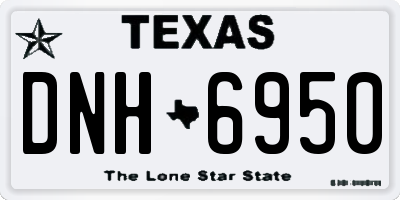 TX license plate DNH6950