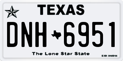 TX license plate DNH6951