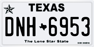 TX license plate DNH6953