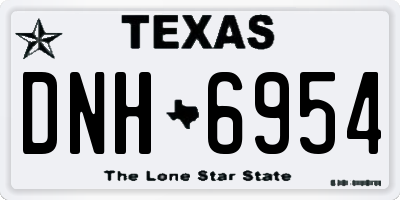 TX license plate DNH6954