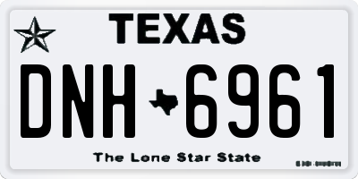 TX license plate DNH6961