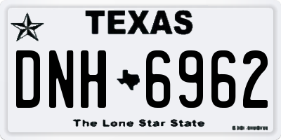 TX license plate DNH6962