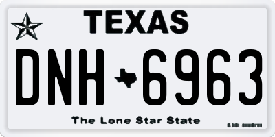 TX license plate DNH6963