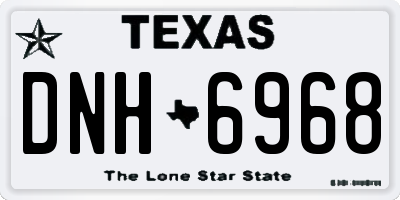 TX license plate DNH6968