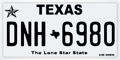 TX license plate DNH6980