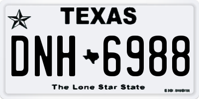 TX license plate DNH6988
