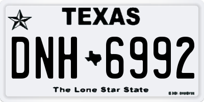 TX license plate DNH6992