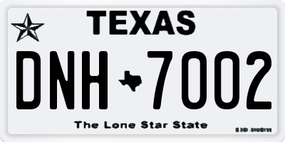 TX license plate DNH7002