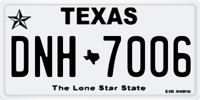 TX license plate DNH7006