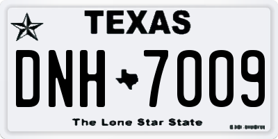 TX license plate DNH7009