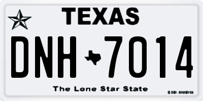 TX license plate DNH7014