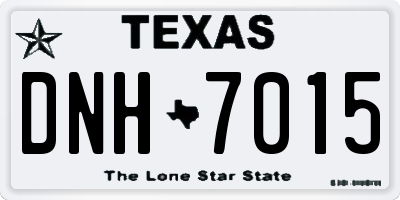 TX license plate DNH7015