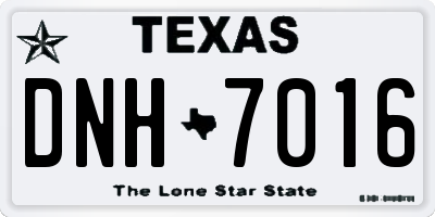 TX license plate DNH7016