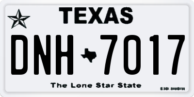 TX license plate DNH7017