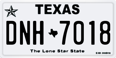 TX license plate DNH7018