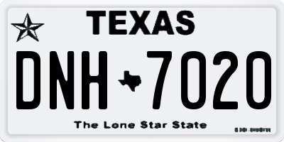 TX license plate DNH7020