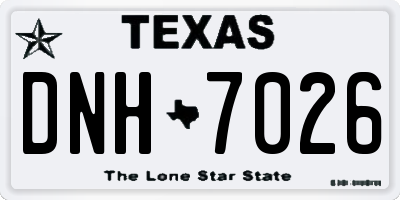 TX license plate DNH7026