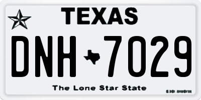 TX license plate DNH7029