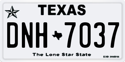 TX license plate DNH7037