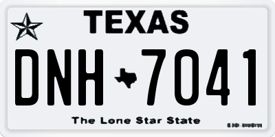 TX license plate DNH7041
