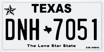 TX license plate DNH7051