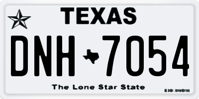 TX license plate DNH7054