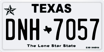 TX license plate DNH7057