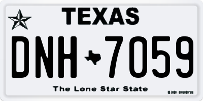 TX license plate DNH7059
