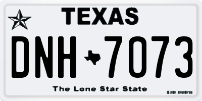 TX license plate DNH7073