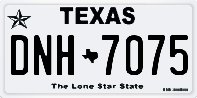 TX license plate DNH7075