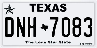 TX license plate DNH7083