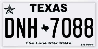 TX license plate DNH7088