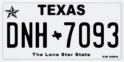 TX license plate DNH7093