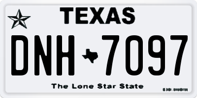 TX license plate DNH7097