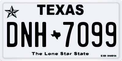 TX license plate DNH7099