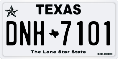 TX license plate DNH7101
