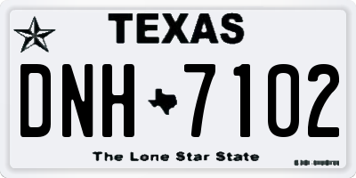 TX license plate DNH7102