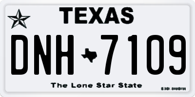 TX license plate DNH7109