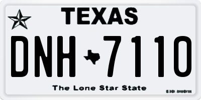 TX license plate DNH7110