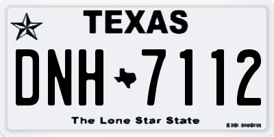 TX license plate DNH7112