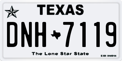 TX license plate DNH7119