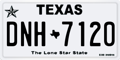 TX license plate DNH7120