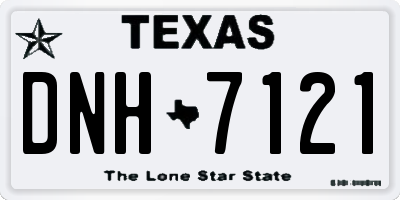 TX license plate DNH7121