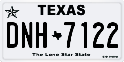 TX license plate DNH7122