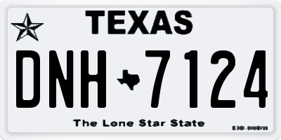 TX license plate DNH7124
