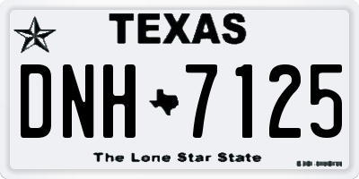 TX license plate DNH7125