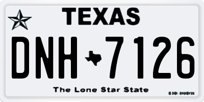 TX license plate DNH7126