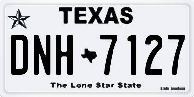 TX license plate DNH7127