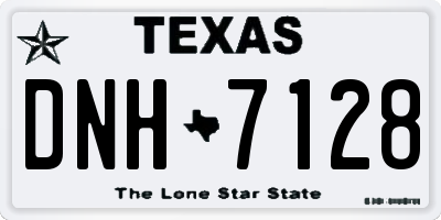 TX license plate DNH7128