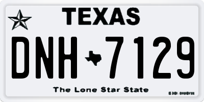 TX license plate DNH7129